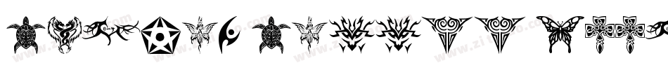 Tribal Tattoo Addict字体转换